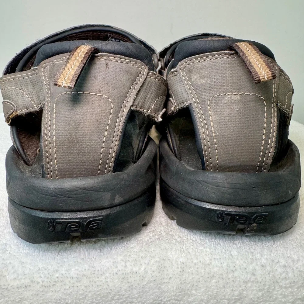 Teva Forebay Men's Brown‎ Sport Hiking Sandals Water Ready Shoc Pad Size 14